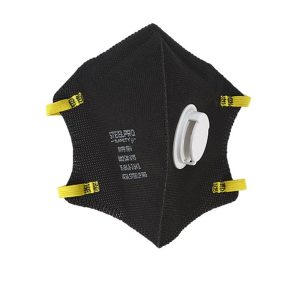 Respirador Descartable Plegable M9910V Con Válvula Negro Steelpro
